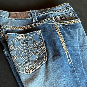 Cowgirl Up bootleg embellished jeans